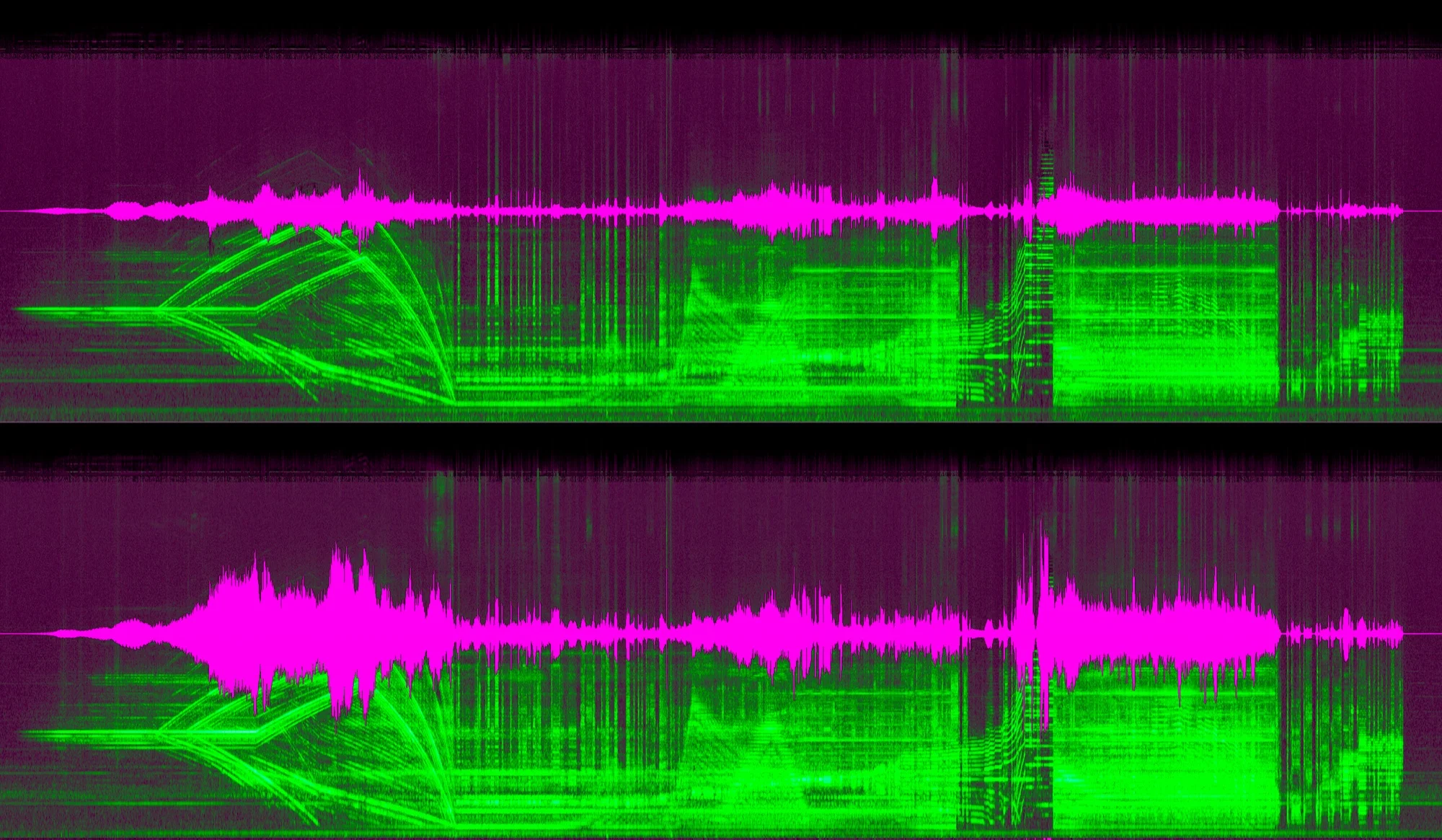Spectrogram visualization of RESO PET bottle resonance frequencies